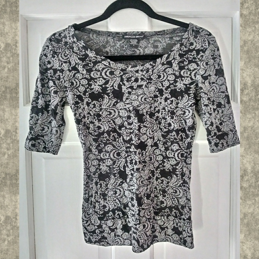 American Dream 3/4 Sleeve Lace Blouse